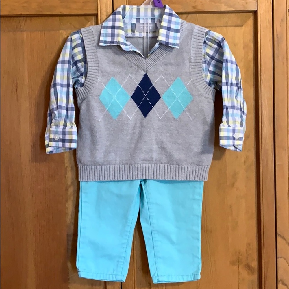 Baby boy plaid matching Outfit